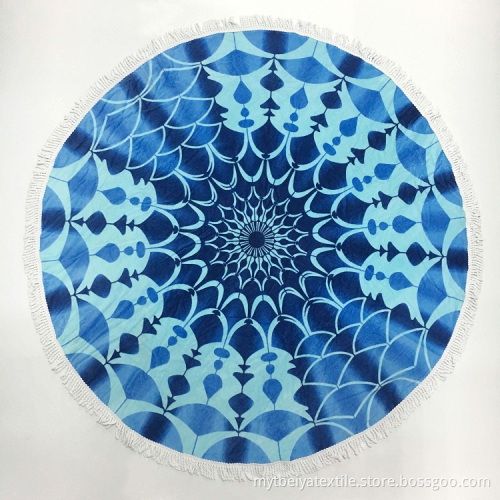 High Quality Printed Microfiber Round Beach Towel
